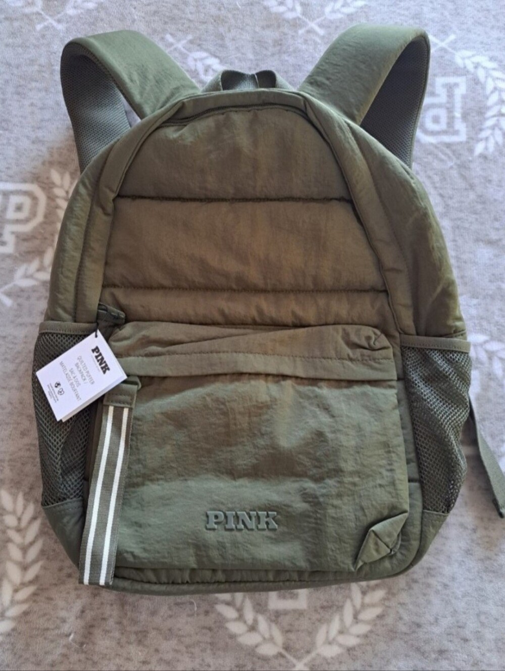 Pink Quilted Puffed Backpack - New